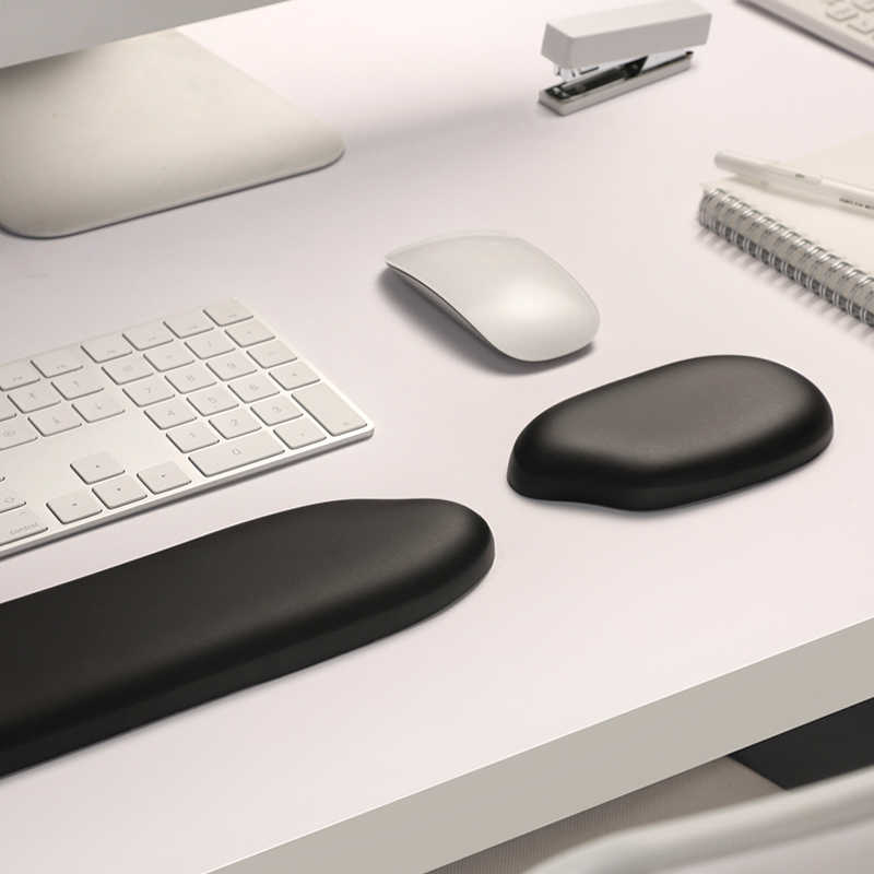 Keyboard Wrist Pad Leather - وسادة راحة المعصم من الجلد الأبيض