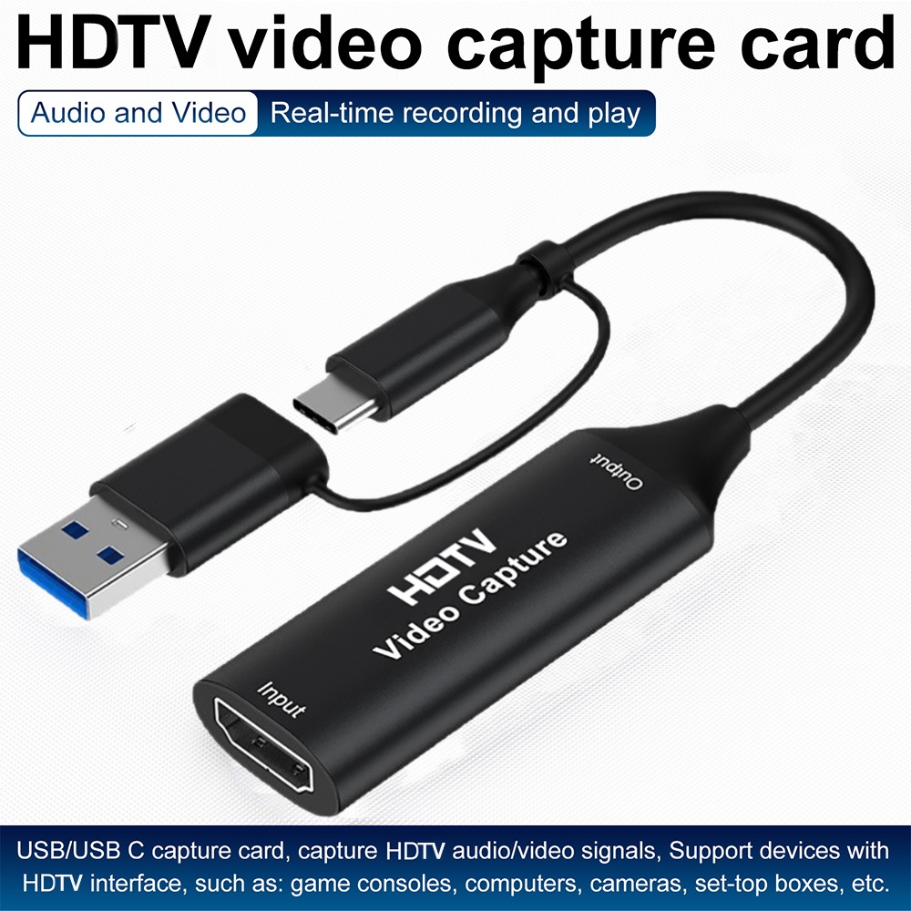 Usb C To Hdmi - بطاقة التقاط فيديو USB 3.0 ثنائية