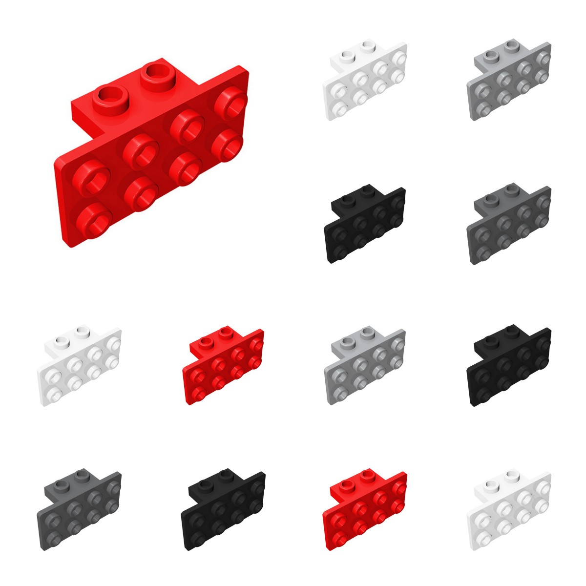 X Tech Accessories - 50 قطعة 93274 21731 قوس 1x2-2x4