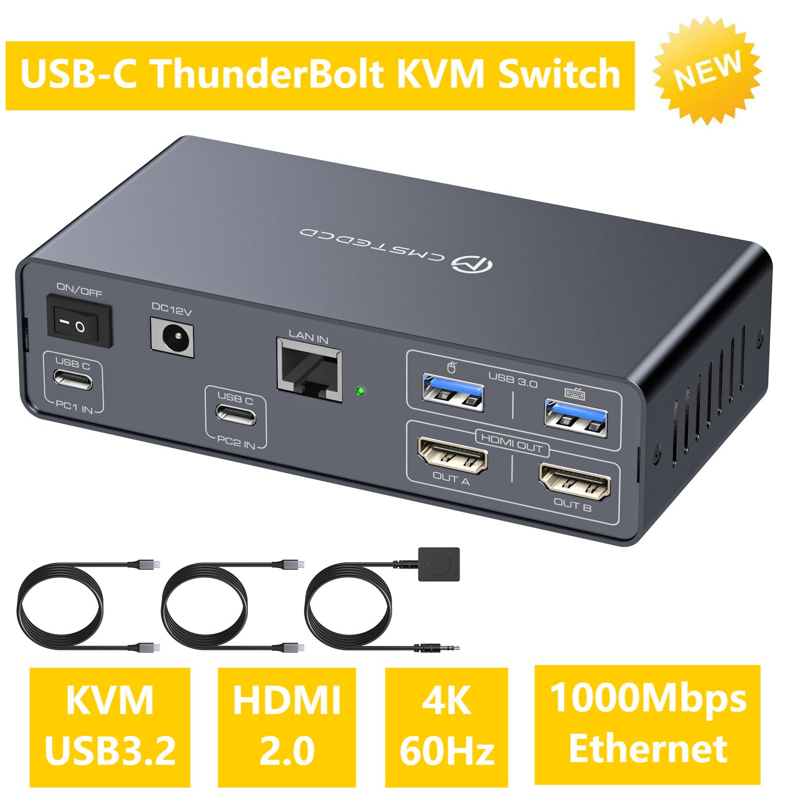Usb C To Hdmi - USB C KVM Switch 2 شاشات