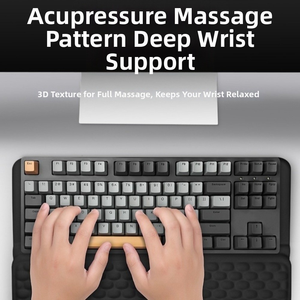 Keyboard Wrist Pad Leather - حامل لوحة مفاتيح الكمبيوتر مريح للكتابة،