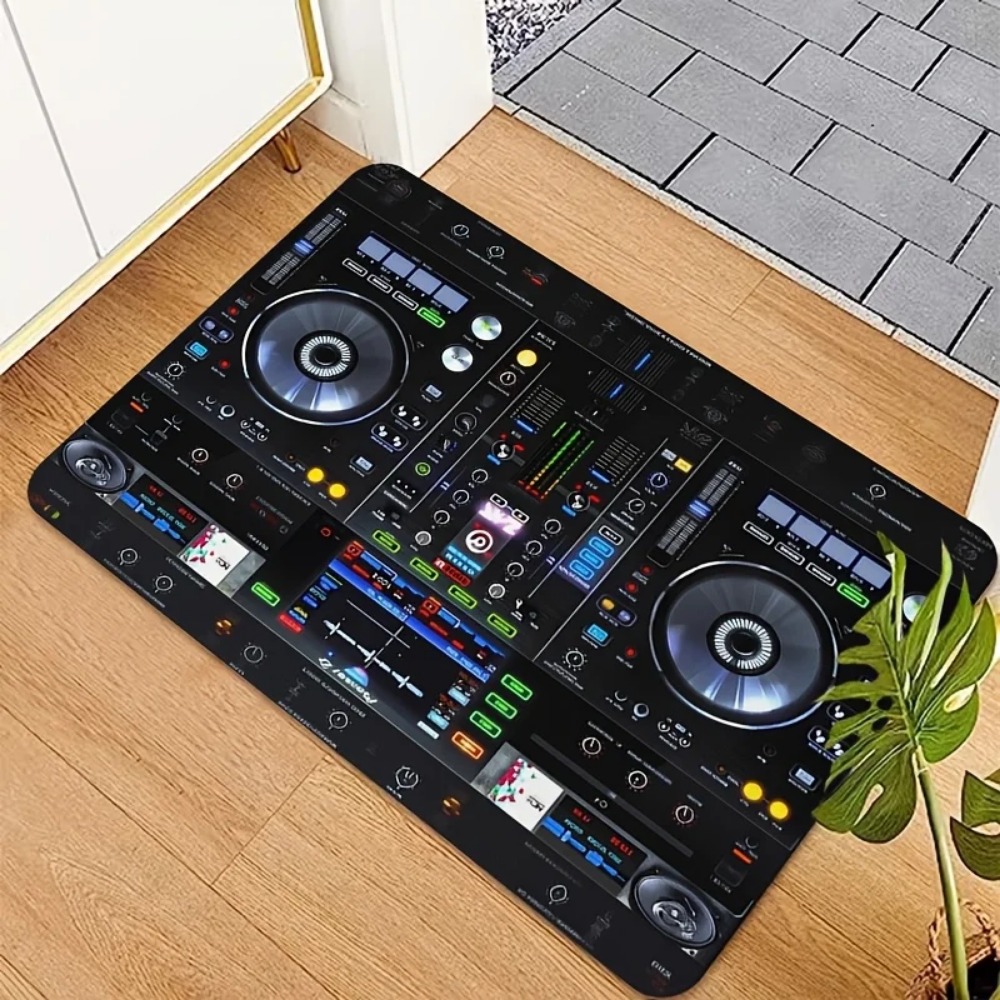 Tech Room Accessories - سجادة أرضية مطبوعة بنمط معدات الدي