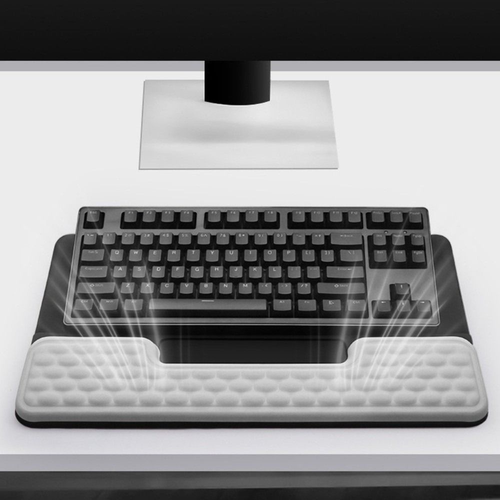 حامل لوحة مفاتيح مدمج بالكمبيو - مراجعة Keyboard Wrist Pad Leather وسعره