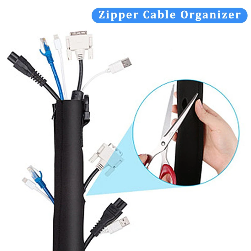 سستة كابل كم سلك إدارة الكبلات - مراجعة Cable Sleeve Neoprene وسعره