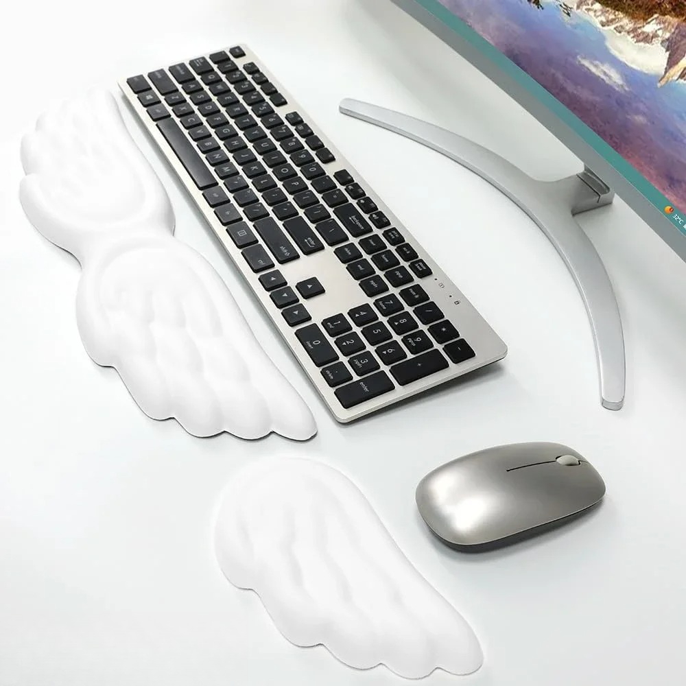مجموعة مسند المعصم ولوحة المفا - مراجعة Keyboard Wrist Pad Leather وسعره