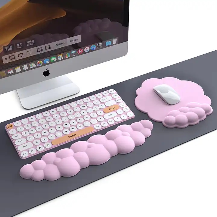 لوحة ماوس من الجلد الصناعي مقا - مراجعة Keyboard Wrist Pad Leather وسعره