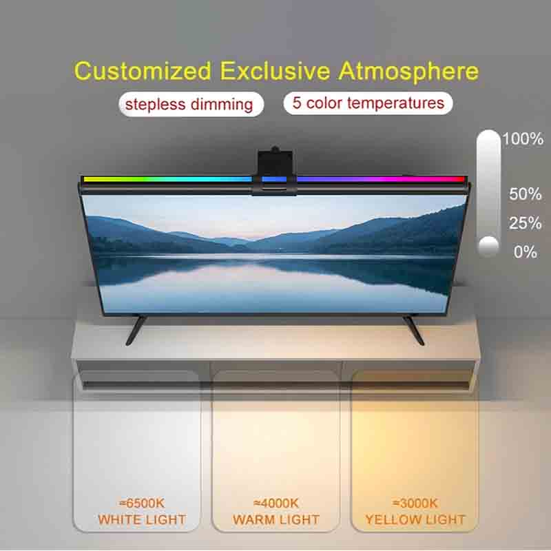 إضاءة RGB بطول 60/80 سم، شريط  - مراجعة Monitor Light Bar وسعره