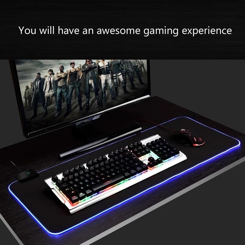 لوحة ماوس بإضاءة LED RGB غطاء  - مراجعة Mouse Charging Pad وسعره