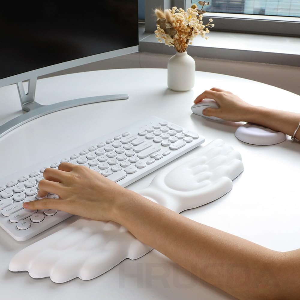 لوحة المفاتيح الميكانيكية، الم - مراجعة Keyboard Wrist Pad Leather وسعره