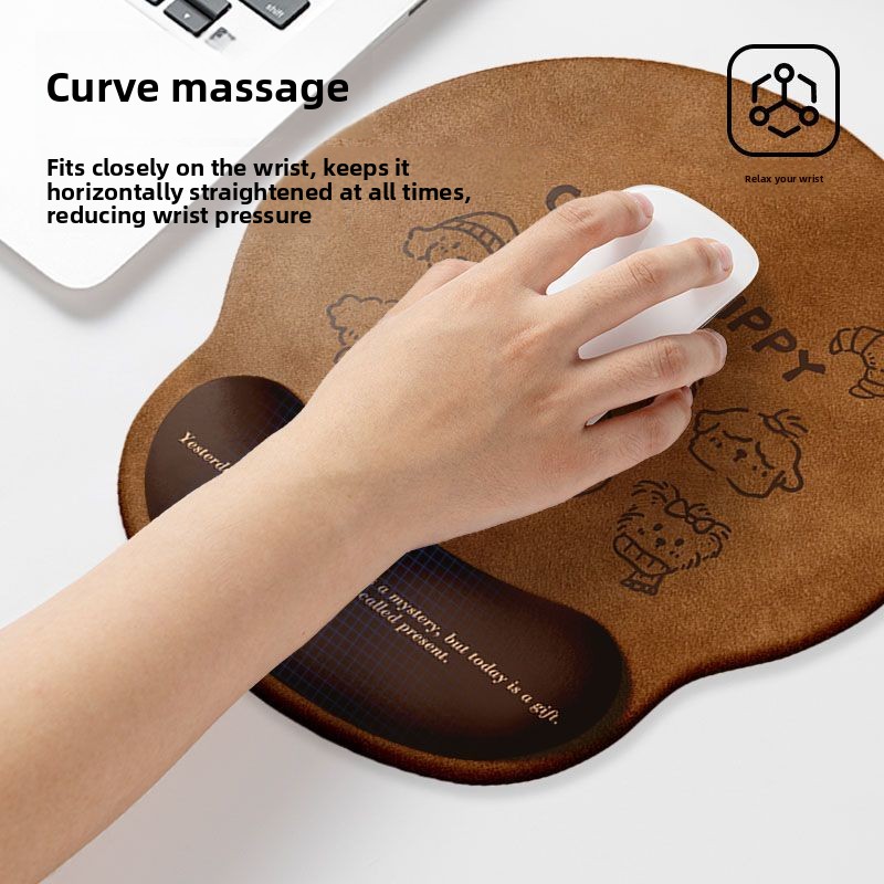 لوحة ماوس لطيفة على شكل رسوم ك - مراجعة Keyboard Wrist Pad Leather وسعره