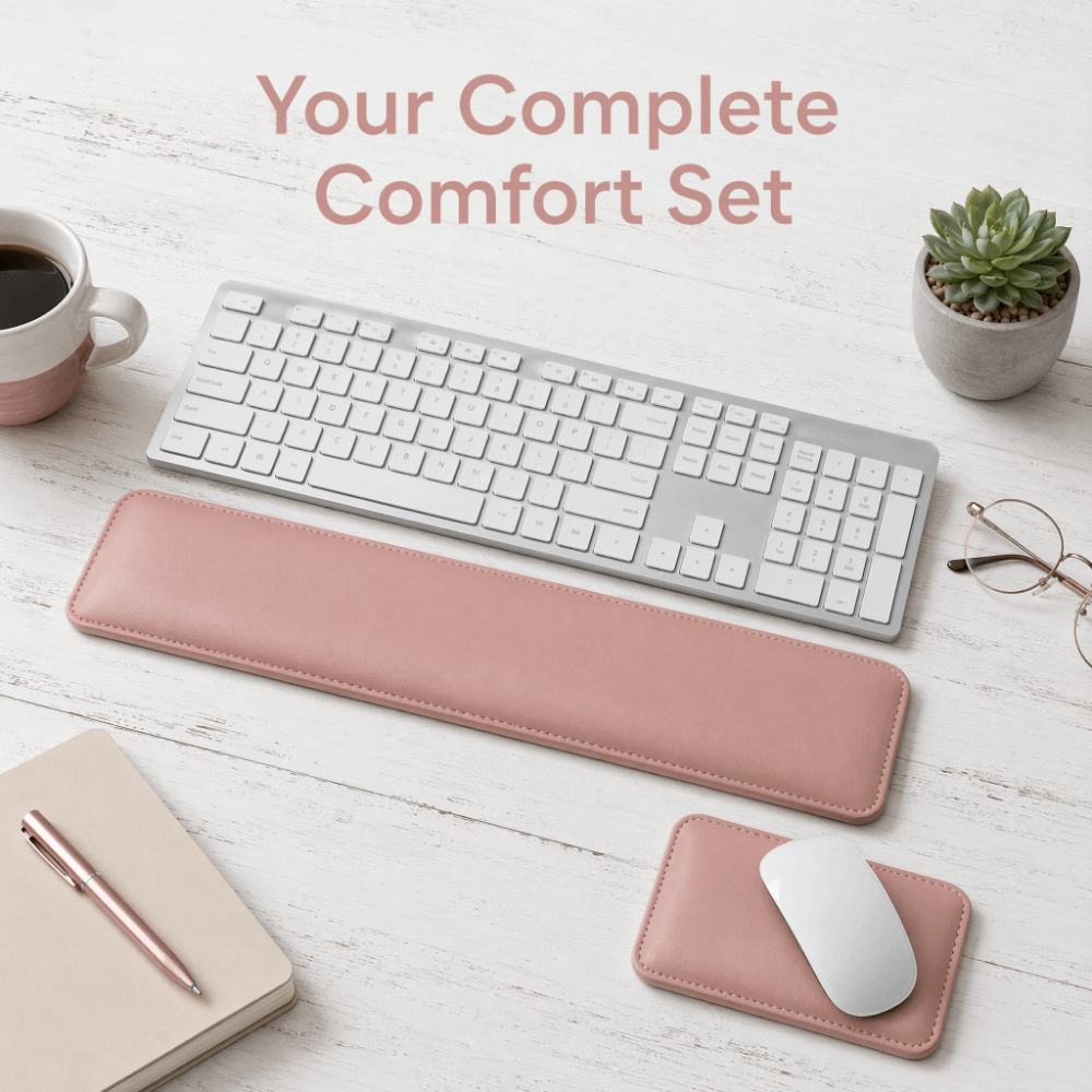 لوحة ماوس جلدية محمولة كبيرة م - مراجعة Keyboard Wrist Pad Leather وسعره