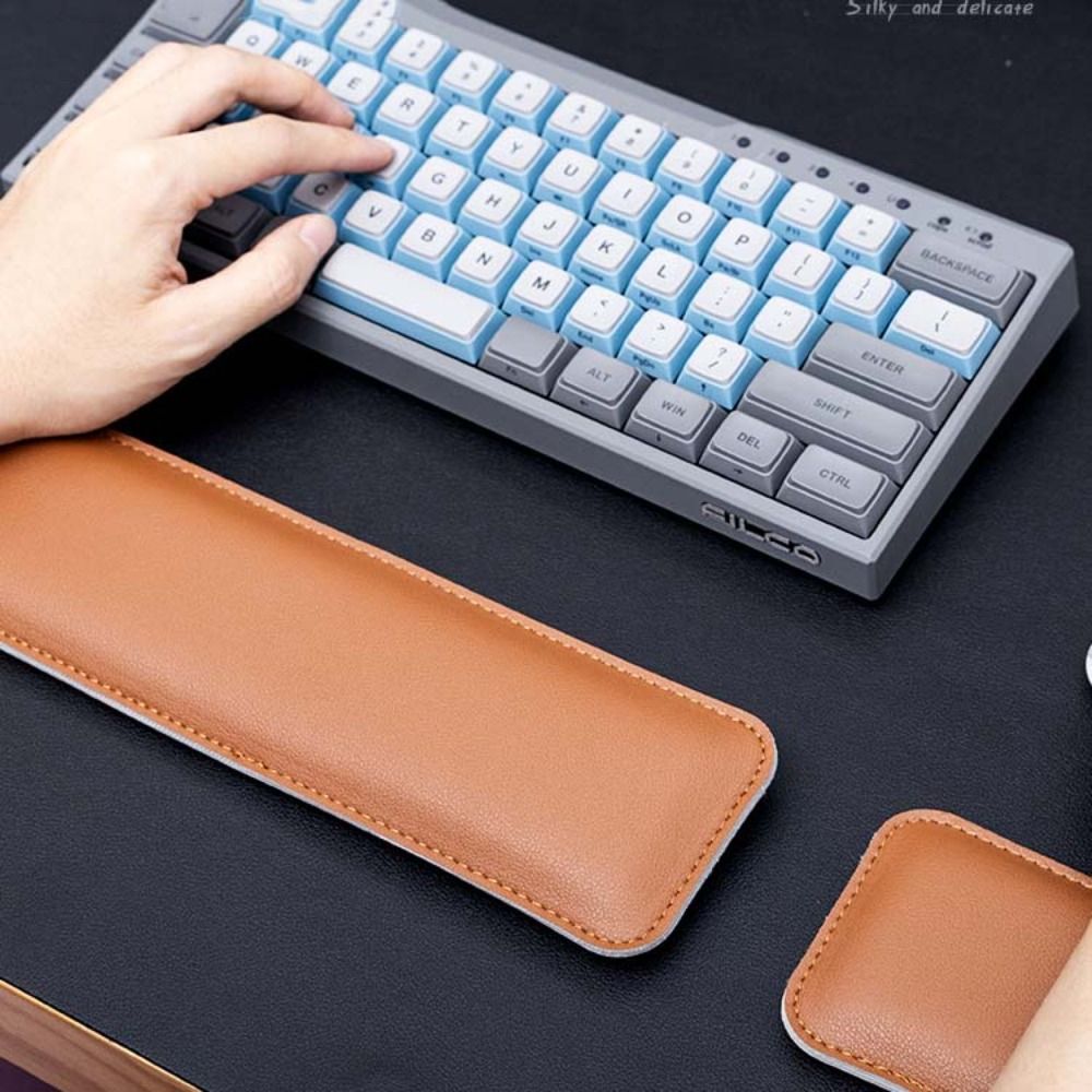 لوحة ماوس جلدية محمولة كبيرة م - مراجعة Keyboard Wrist Pad Leather وسعره