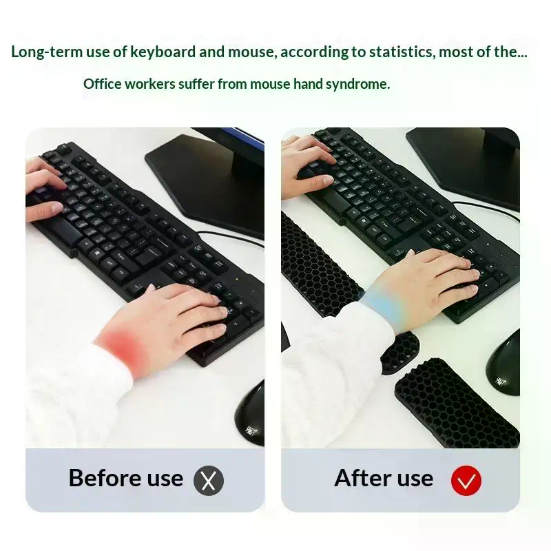 وسادة مريحة للمعصم للماوس ولوح - مراجعة Keyboard Wrist Pad Leather وسعره