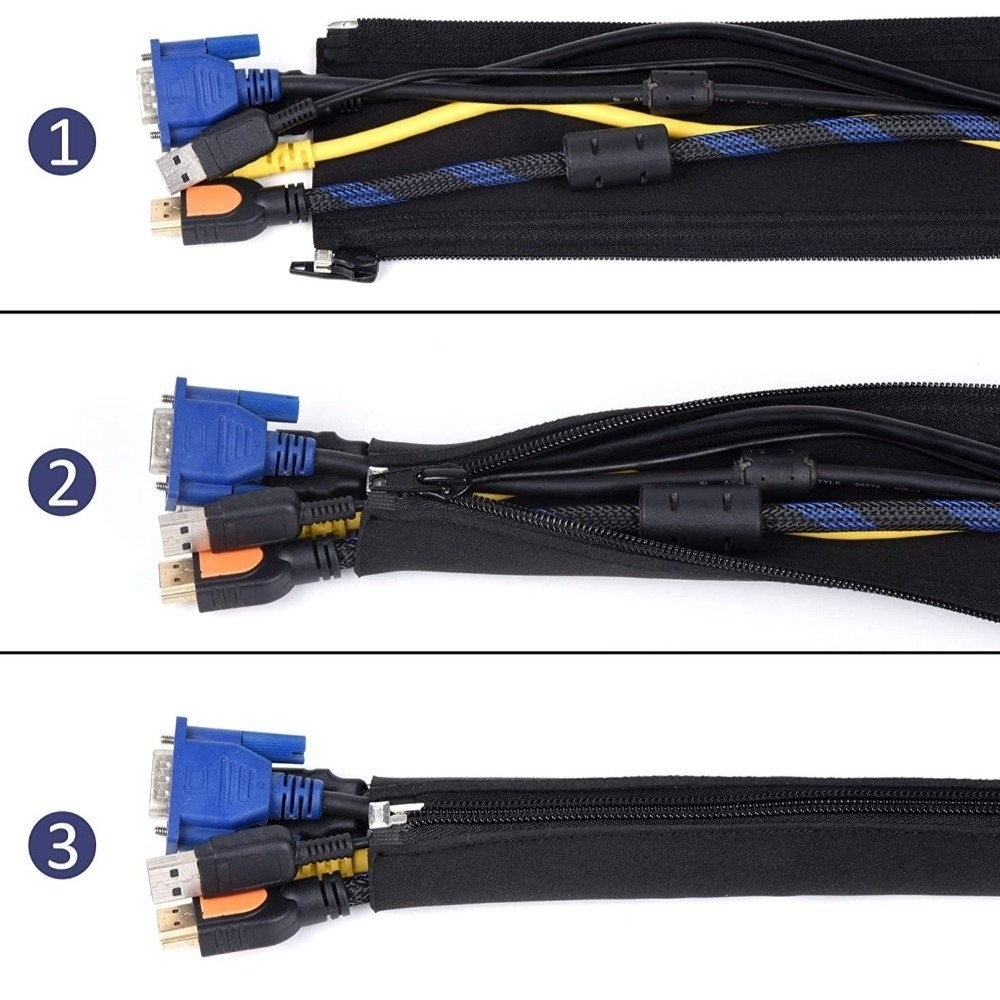 حقيبة تنظيم الكابلات 50 سم، غل - مراجعة Cable Sleeve Neoprene وسعره