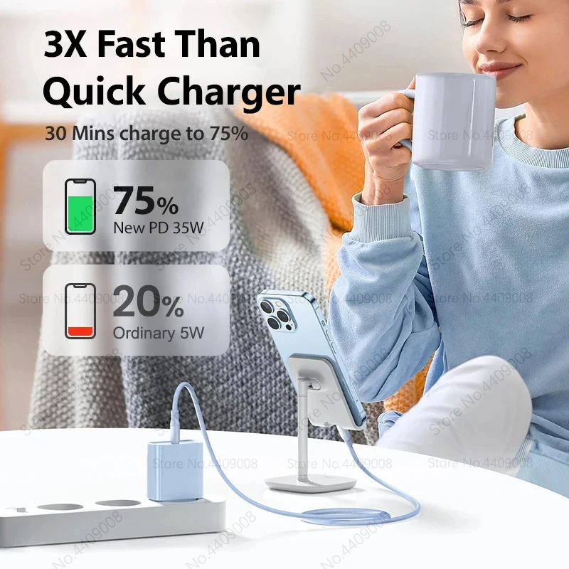 35 واط آيفون شاحن USB نوع C شا - مراجعة Tech Accessories Phone وسعره